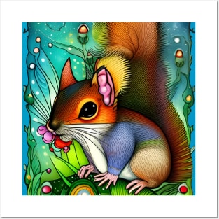 Cute Little Squirrel Posters and Art